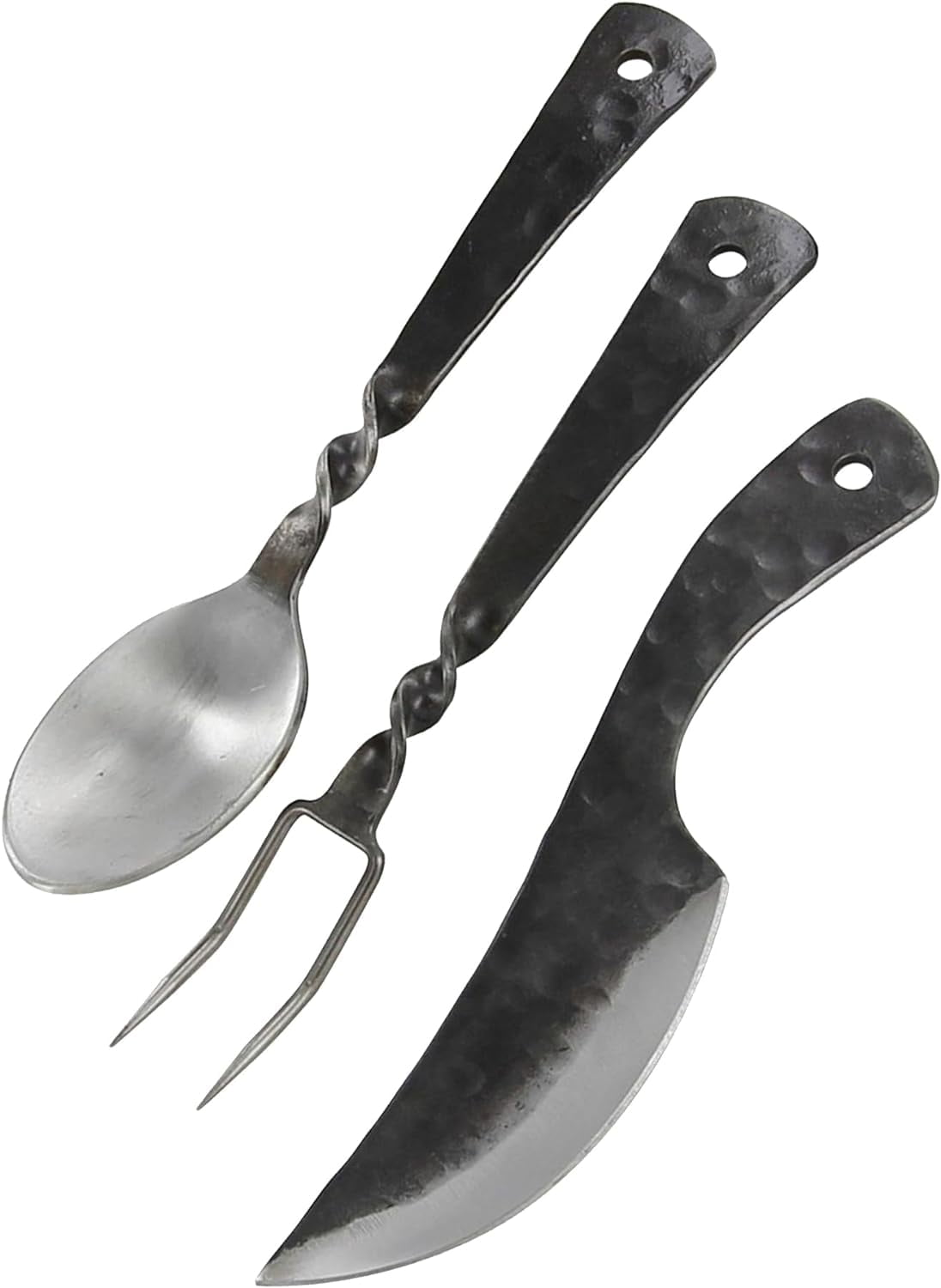 Armory Replicas Outdoor Camping Grilling Utensil Knife and Rod Set with Genuine Bovine Leather Sheath